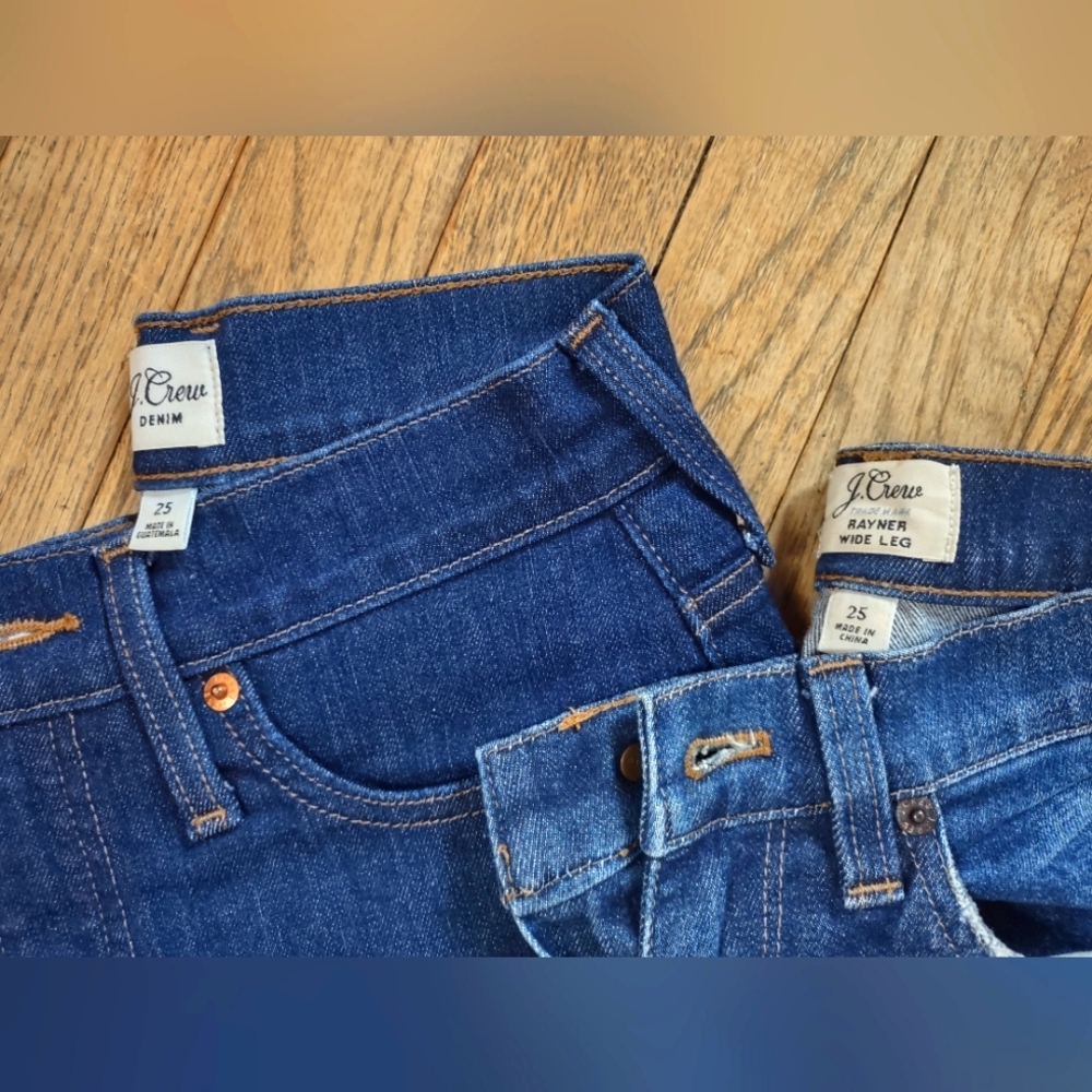 J. Crew Slim Wide Leg and Rayner Jeans size 25